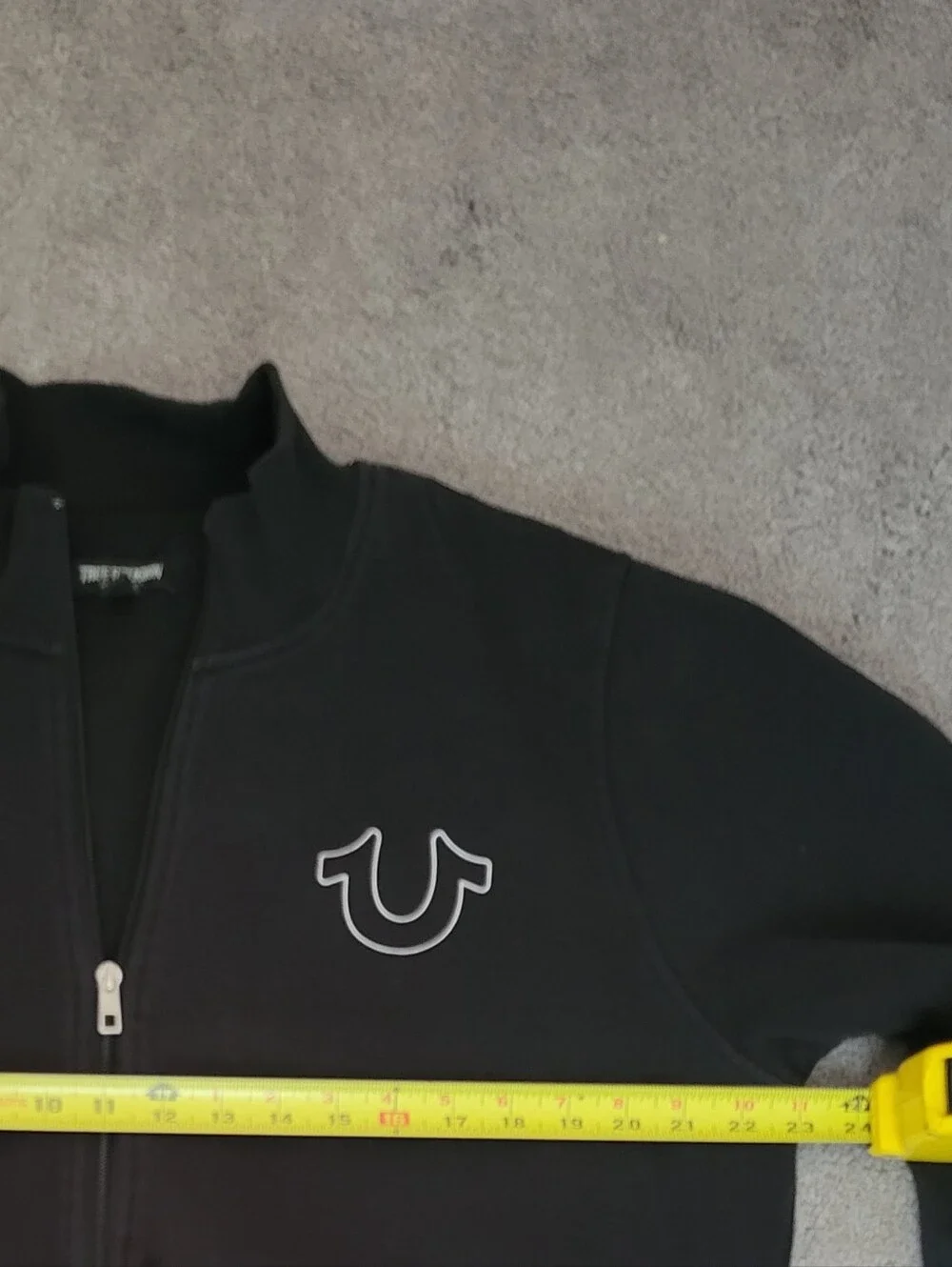 True Religion Black Full-Zip Track Jacket with Logo Tape